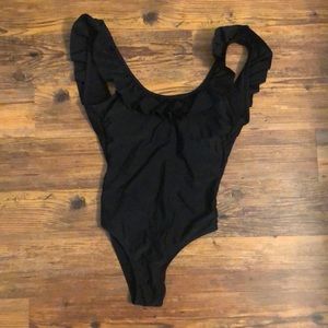 Sugar Coast l Black Ruffle One Piece Swimsuit